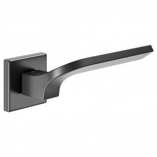 Дверная ручка JOY 02 (JO14-ZNЕ) черный, на квадратной розетке VIS