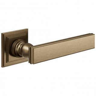Дверная ручка Lucrezia 02 (LT14-OGH) матовая бронза, на квадратной розетке R