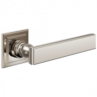 Дверная ручка Lucrezia 02 (LT14-ONV) никель, на квадратной розетке R