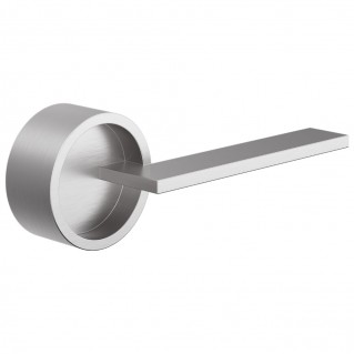 Дверная ручка Timeless (TL01-ASV) серебро, на круглой розетке Fine