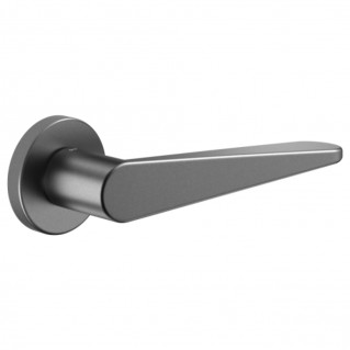 Дверная ручка IKI (IK12-ZАN) антрацит, на круглой розетке VIS