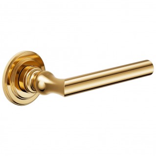 Дверная ручка Isabella (IS13-PVD-BG) античное полированное золото, на круглой розетке R