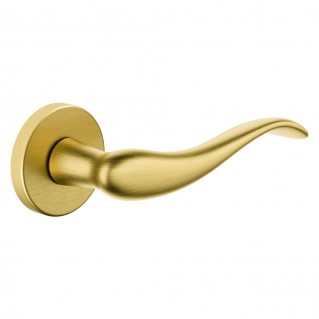 Дверная ручка Airone (603/12-OS) матовая латунь, на круглой розетке VIS Дверная ручка Airone (603/12-OS) матовая латунь, на круглой розетке VIS