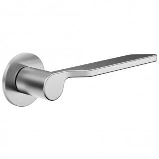 Дверная ручка Levante (LE40-PCS) матовый хром, на круглой розетке Fine