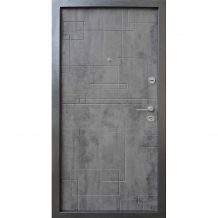 Дверь входная – Стандарт плюс – Модель Лабиринт оксид темный 960х2050