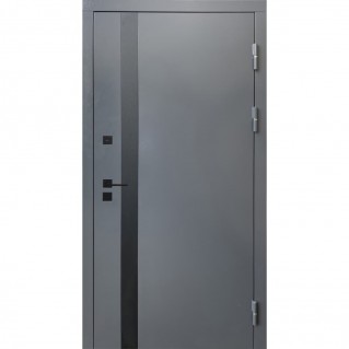 Входная уличная дверь – Люкс Металл/МДФ – Модель Вега металл 7024/МДФ оксид темный 960х2050