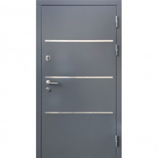 Входная уличная дверь – Люкс Металл/МДФ – Модель Галиция металл 7024/МДФ антрацит 960х2050