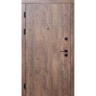 Дверь входная – Трио – Модель Кввадро спил дерева коньячный 960х2050