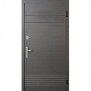 Дверь входная – Эконом – Модель Дуэт венге серый горизонт 860х2050