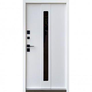 Входная уличная дверь – Термо Металл/МДФ – Модель Термо Титан бетон антрацит/белый мат 960х2050 Входная уличная дверь – Термо Металл/МДФ – Модель Термо Титан бетон антрацит/белый мат 960х2050