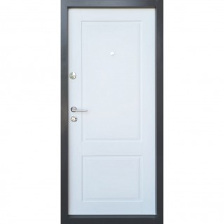 Дверь входная – Стандарт плюс – Модель Соната антрацит/белое дерево
