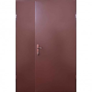 Двері вхідні – Метал/Метал – Модель Техно 1 коричнева шагрень RAL8017 1200