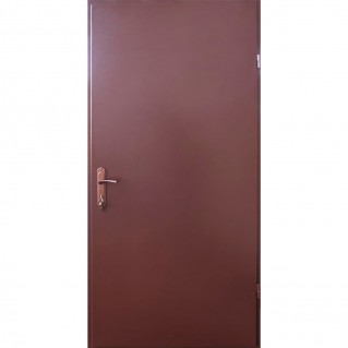 Двері вхідні – Метал/Метал – Модель Техно 1 коричнева шагрень RAL8017