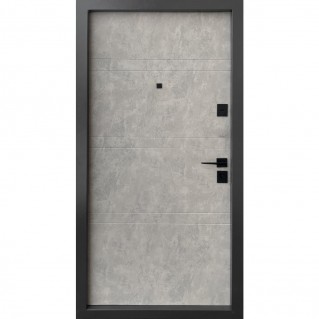 Дверь входная – Трио – Модель Параллель бетон темный/бетон серый