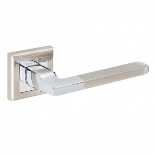 Дверна ручка на квадратній розетці AS 09 SN/CP (нікель/хром)