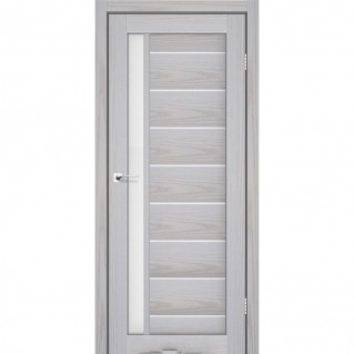 Двері міжкімнатні KORFAD Florence FL-01 Сіра модрина скло білий сатін