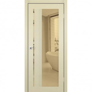 Двері міжкімнатні KORFAD Aliano AL-06 Super PET Магнолія бронзове дзеркало