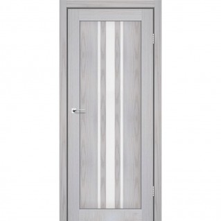 Двері міжкімнатні KORFAD Florence FL-03 Сіра модрина скло білий сатін