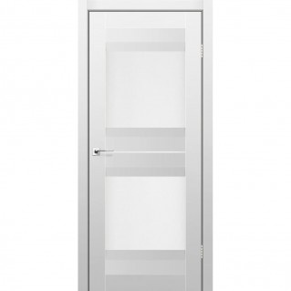 Двері міжкімнатні KORFAD Aliano AL-07 Super PET Сірий білий сатін