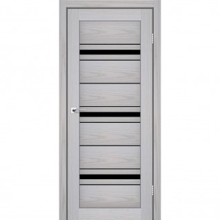 Двері міжкімнатні KORFAD Florence FL-03 Сіра модрина Чорний сатін