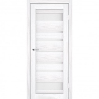 Двері міжкімнатні KORFAD Florence FL-04 Біла модрина скло білий сатін