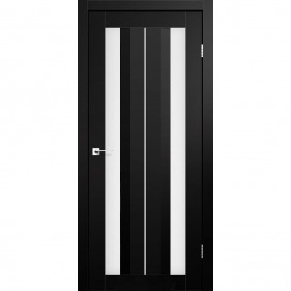 Двері міжкімнатні KORFAD Aliano AL-01 Super PET Чорний білий сатін