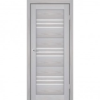 Двері міжкімнатні KORFAD Florence FL-05 Сіра модрина скло білий сатін