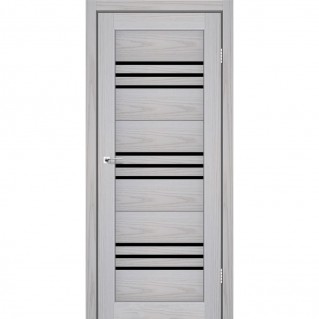 Двері міжкімнатні KORFAD Florence FL-05 Сіра модрина Чорний сатін