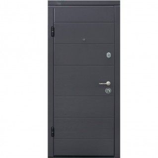 Вхідні двері квартирного типу ПБ-202 Дуб грифель / пломбір