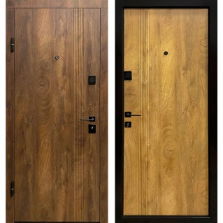 Вхідні двері квартирного типу ПО-262 Спил коньячний/медовий