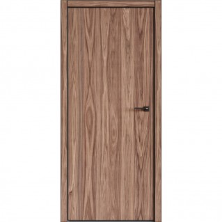 Двері міжкімнатні OMEGA Metalbox Art Color C1 AL Black шпон американський горіх