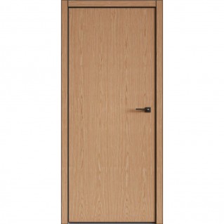 Двері міжкімнатні OMEGA Metalbox Art Color C1 AL Black шпон дуб