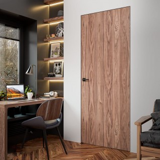 Двері приховані OMEGA Art Vision A1 AL шпон американський горіх