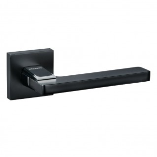 Дверна ручка 068-15E Black/CP (ALBA) чорний матовий/хром