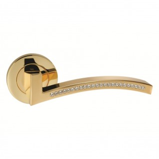 Дверная ручка 105CR-16E GP/Swarovski (AZORE) золото/камни Сваровски Дверная ручка 105CR-16E GP/Swarovski (AZORE) золото/камни Сваровски