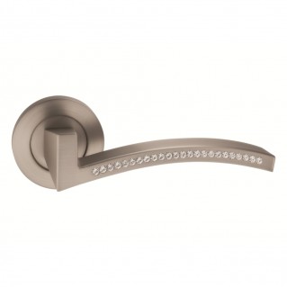 Дверная ручка 105CR-16E MSN/Swarovski (AZORE) матовый никель/камни Сваровски Дверная ручка 105CR-16E MSN/Swarovski (AZORE) матовый никель/камни Сваровски