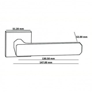 Дверная ручка 108-28E Black (GALASSIA) черный матовый Дверная ручка 108-28E Black (GALASSIA) черный матовый