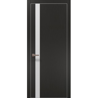 Двері міжкімнатні ПАПА КАРЛО Plato PL-04 темно-сірий супермат алюмінієвий торець