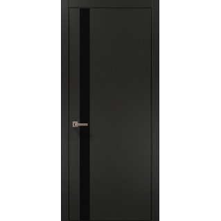 Двері міжкімнатні ПАПА КАРЛО Plato PL-04 темно-сірий супермат алюмінієвий торець