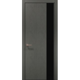 Двері міжкімнатні ПАПА КАРЛО Plato PL-05 бетон сірий алюмінієвий торець