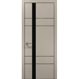 Двері міжкімнатні ПАПА КАРЛО Plato PL-10 дуб кремовий брошований алюмінієвий торець
