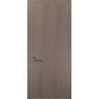 Двері міжкімнатні ПАПА КАРЛО Plato PL-01 дуб сірий алюмінієвий брошурований торець