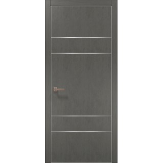 Двері міжкімнатні ПАПА КАРЛО Plato PL-09 бетон сірий алюмінієвий торець