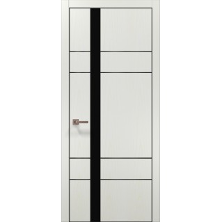 Двері міжкімнатні ПАПА КАРЛО Plato PL-10 ясен білий алюмінієвий торець