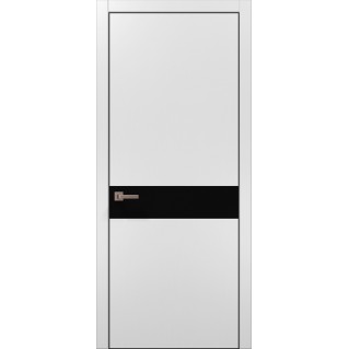 Двері міжкімнатні ПАПА КАРЛО Plato PL-03 білий матовий алюмінієвий торець