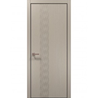 Двері міжкімнатні ПАПА КАРЛО Style ST-12 Дуб кремовий, кромка алюміній чорний