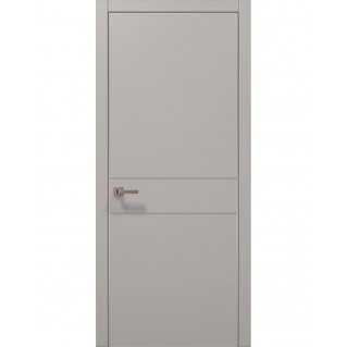 Двері міжкімнатні ПАПА КАРЛО Style ST-07 Світло сірий супермат, кромка сірий алюміній