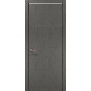 Двери межкомнатные ПАПА КАРЛО Style ST-15 Бетон серый, кромка алюминий серый