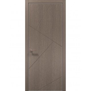 Двері міжкімнатні ПАПА КАРЛО Style ST-05 Дуб сірий, алюмінієвий кромка сірий