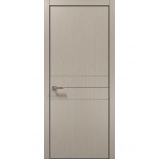 Двери межкомнатные ПАПА КАРЛО Style ST-14 Дуб кремовый, кромка алюминий черный